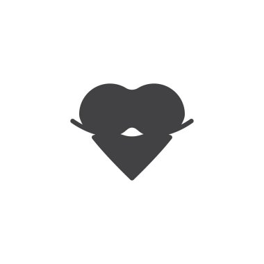 Soyut kalp vektör simgesi