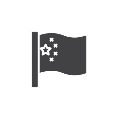 Çin bayrağı vektör simgesi