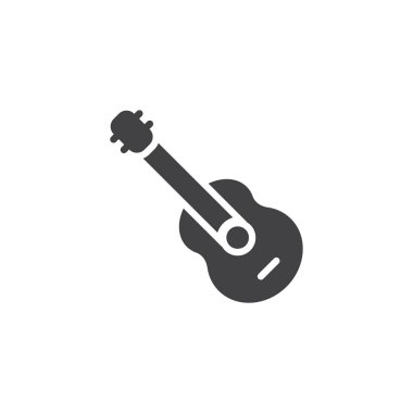 Akustik gitar vektör simgesi
