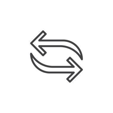 Exchange oklar çizgi simgesi