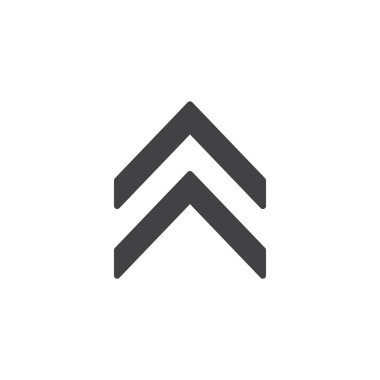 Çift yukarı ok vektör simgesi