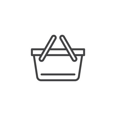 Alışveriş sepeti çizgisi simgesi