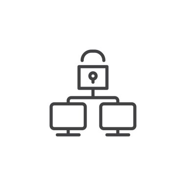 Bilgisayar sunucusu güvenlik satırı simgesi