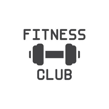 Fitness Kulübü Halter vektör simgesi