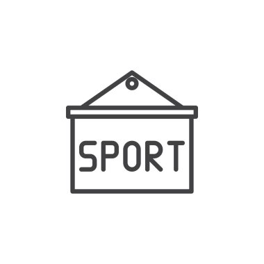 Spor işareti asılı çizgi simgesi
