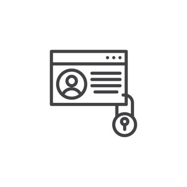 Kişisel veri koruma hattı simgesi