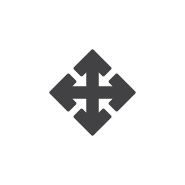 Dört yön okları vektör simgesi