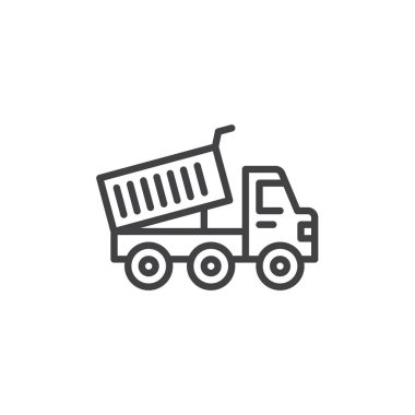 Heavy truck line icon