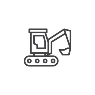 Ekskavatör kazıcı hattı simgesi