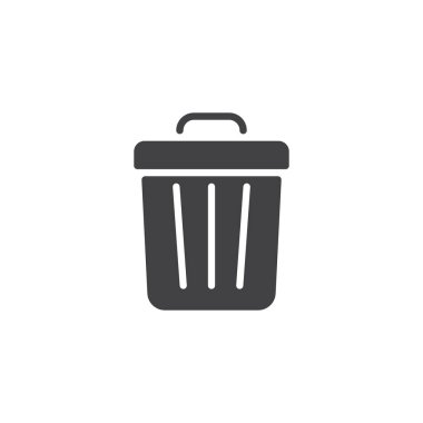 Çöp kutusu vektör simgesi