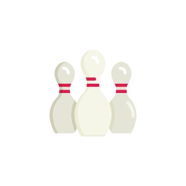 Bowling pin düz simgesi