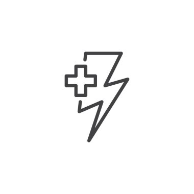 Enerji artı çizgi simgesi