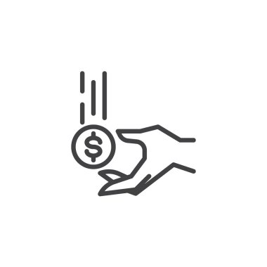 Dolar satır simgesi ile el