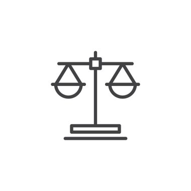 Hukuk ölçek çizgisi simgesi