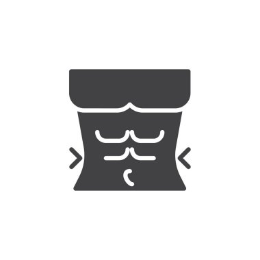 Erkekler kilo kaybı vektör simgesi