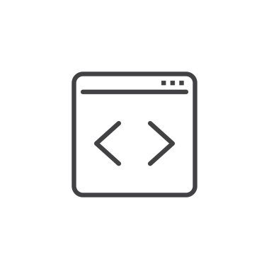 Web sayfası kodlama satırı simgesi