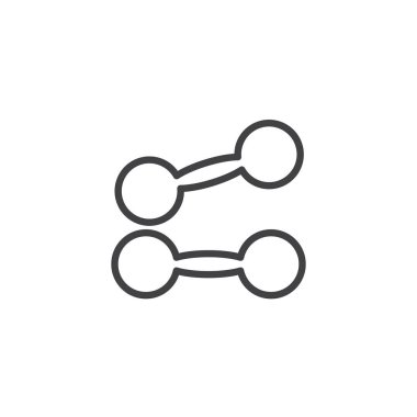 Fitness dambıl çizgi simgesi