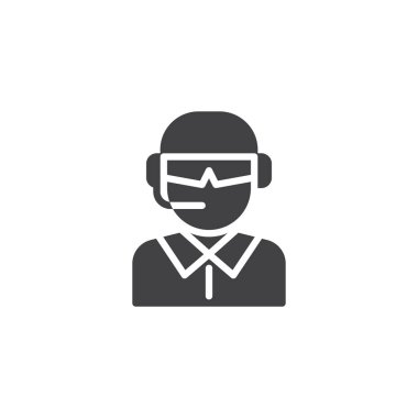 Fighter Jet Pilot vektör simgesi