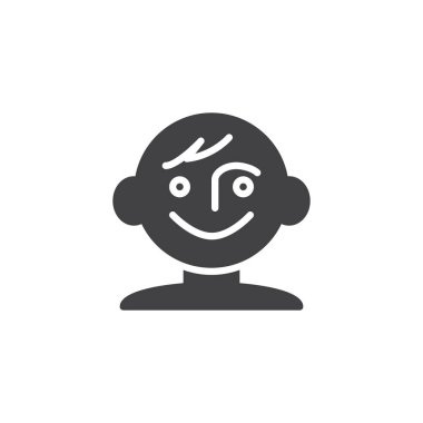 Sevimli bebek çocuk vektör simgesi