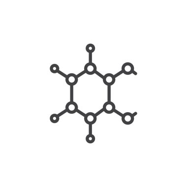 Kimyasal atom yapısı hattı simgesi