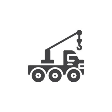 Kaldırma vinç kamyon vektör simgesi