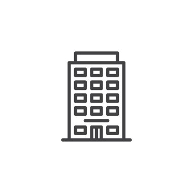 Otel binası satırı simgesi