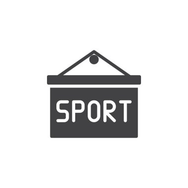 Spor işareti asılı vektör simgesi