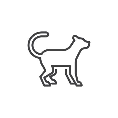 Cat yan görünüm çizgisi simgesi