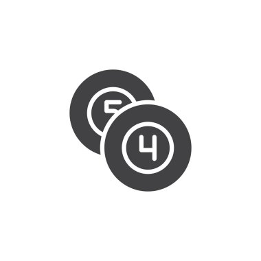 Bilardo topları vektör simgesi