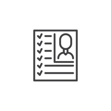 CV belge satırı simgesi