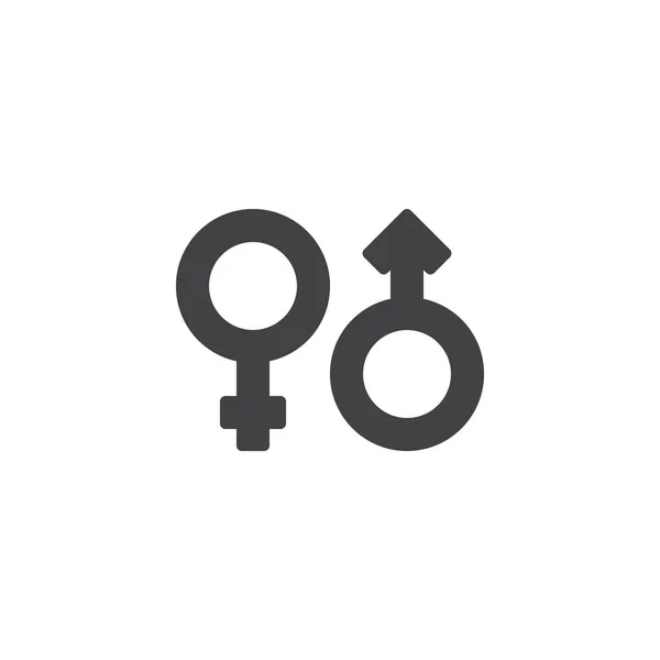 Icono de vector de género masculino y femenino — Vector de stock