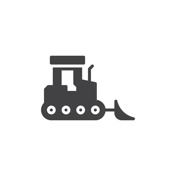 Bulldozer camión vector icono — Vector de stock