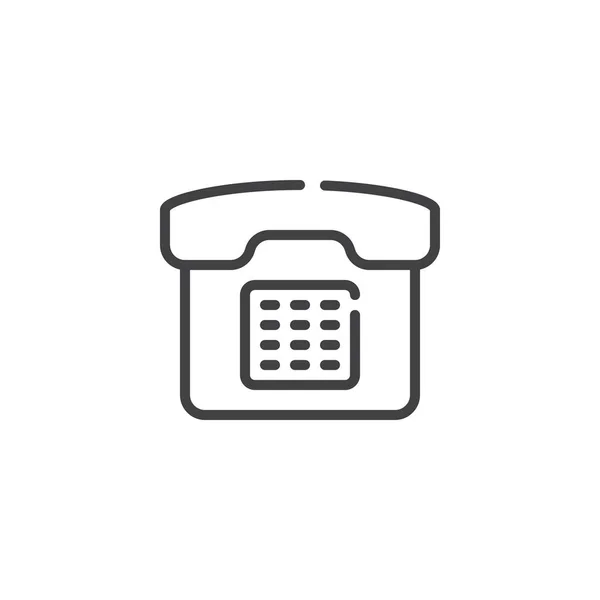 Icono de línea telefónica — Vector de stock