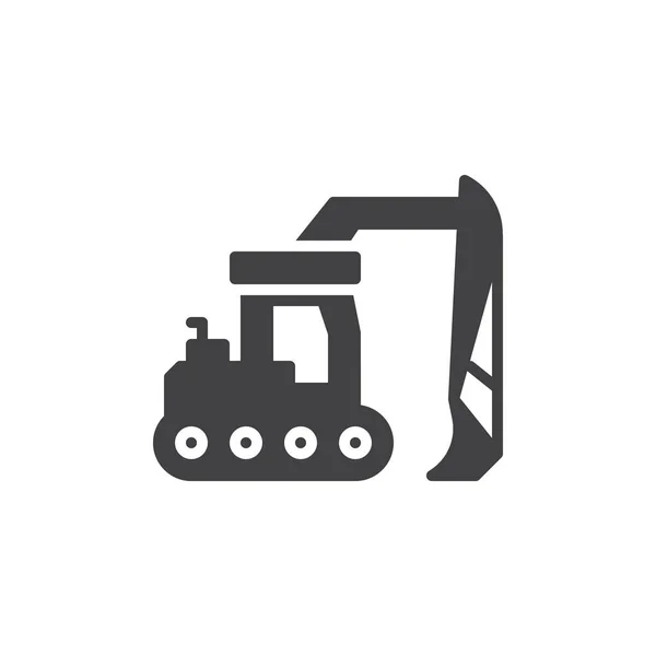 Excavator truck vector icon — Stock Vector