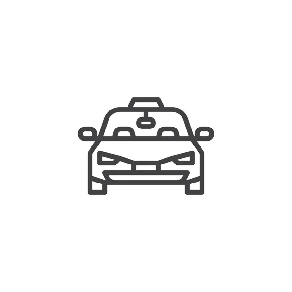 Taxi auto lijn pictogram — Stockvector