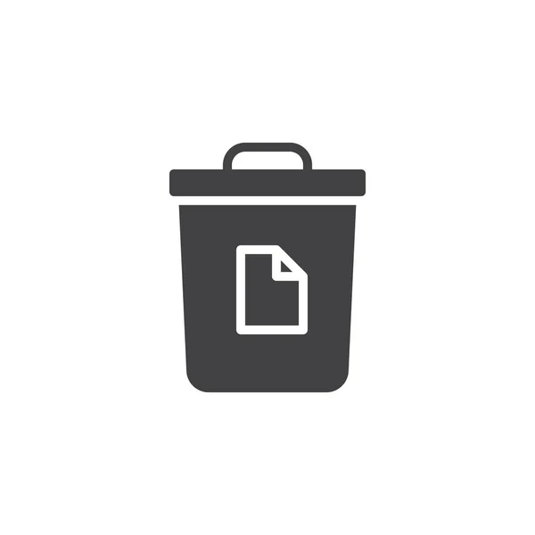 Paper trash can vector icon — Stock Vector