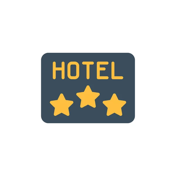 Готельний рейтинг зірки плоский значок — стоковий вектор