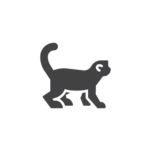 Ícone de vetor de vista lateral macaco — Vetor de Stock