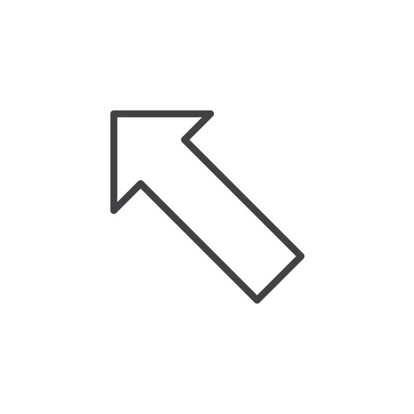 Diagonal arrow up line icon — Stock Vector
