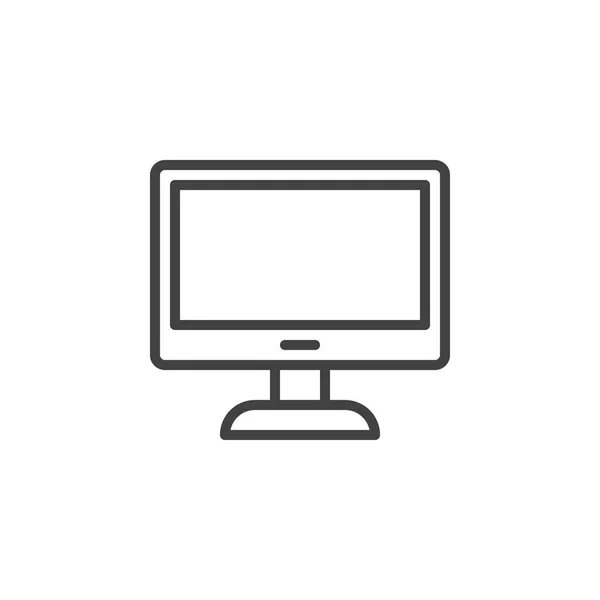 Icône de ligne moniteur PC — Image vectorielle