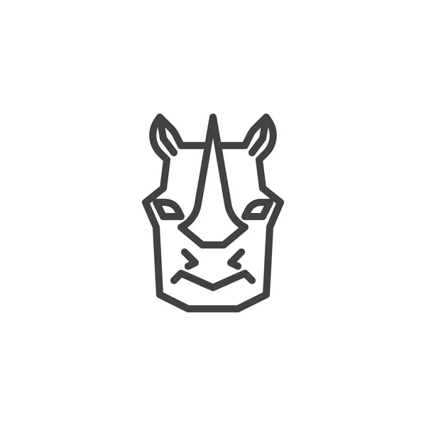 Icône tête de ligne Rhino — Image vectorielle