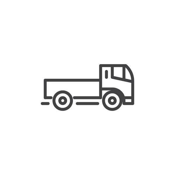 Значок линии грузовых автомобилей — стоковый вектор