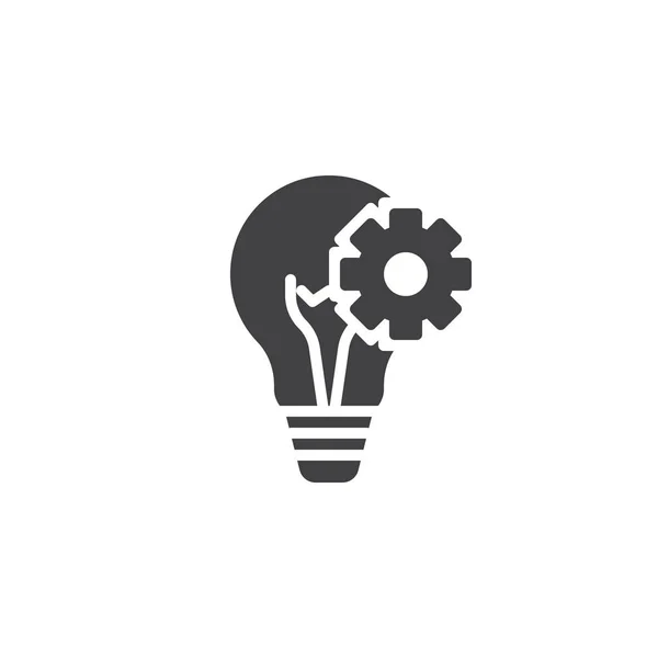 Werken Business Idea lamp vector icoon — Stockvector