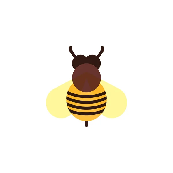 Bal arı böcek düz simge — Stok Vektör
