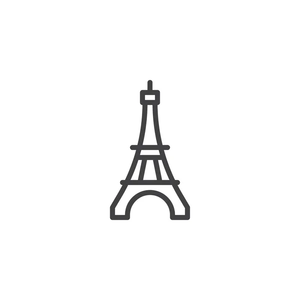 Wieża Eiffla linia ikona — Wektor stockowy