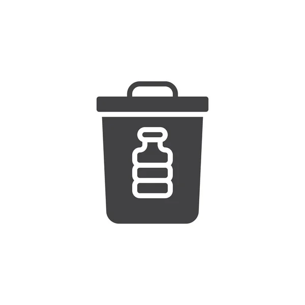 Plastikflaschen-Abfall-Symbol — Stockvektor