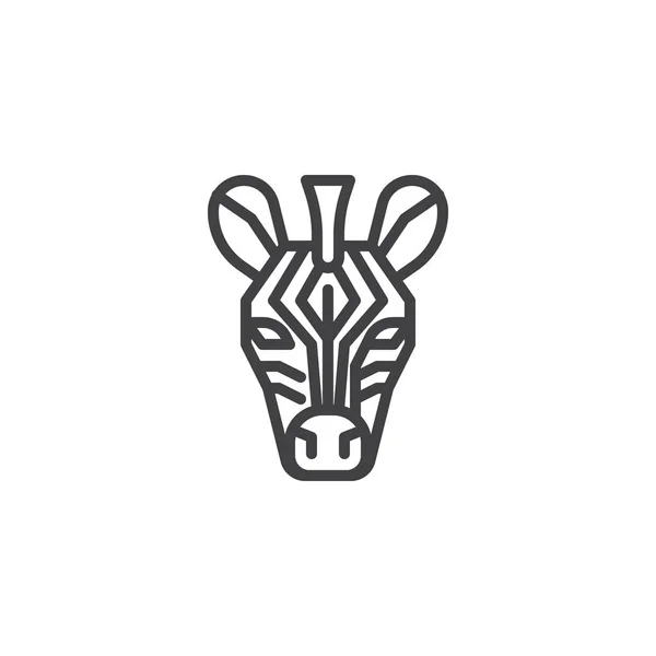 Icono de línea principal de cebra — Vector de stock