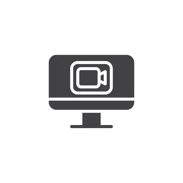 Video call screen vector icon