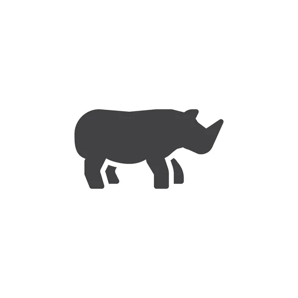 Ikona wektorowa widoku bocznego Rhino — Wektor stockowy