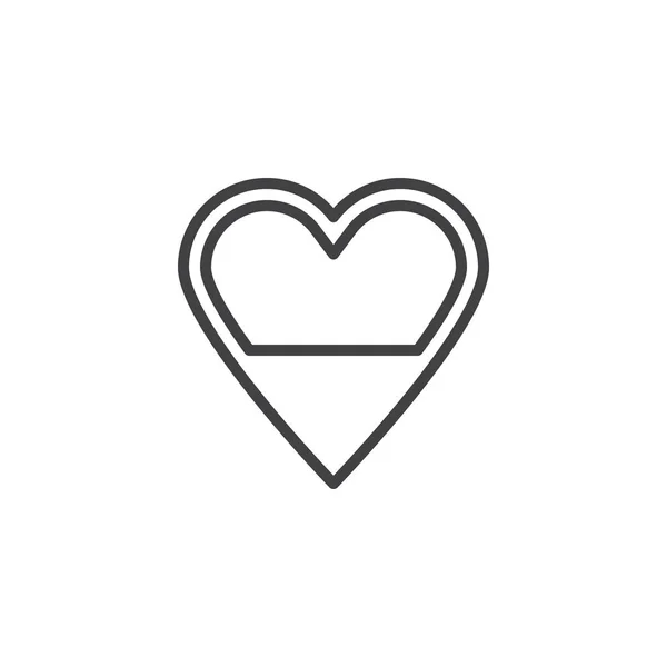 Amour coeur énergie ligne icône — Image vectorielle